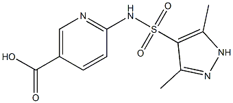 6-{[(3,5-dimethyl-1H-pyrazol-4-yl)sulfonyl]amino}nicotinic acid|