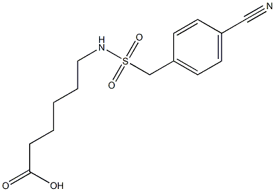 6-{[(4-cyanophenyl)methane]sulfonamido}hexanoic acid Struktur