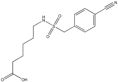 6-{[(4-cyanophenyl)methane]sulfonamido}hexanoic acid,,结构式