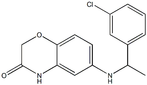 6-{[1-(3-chlorophenyl)ethyl]amino}-3,4-dihydro-2H-1,4-benzoxazin-3-one Structure