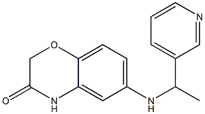 6-{[1-(pyridin-3-yl)ethyl]amino}-3,4-dihydro-2H-1,4-benzoxazin-3-one Structure