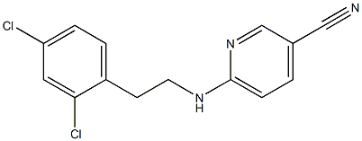 6-{[2-(2,4-dichlorophenyl)ethyl]amino}pyridine-3-carbonitrile,,结构式