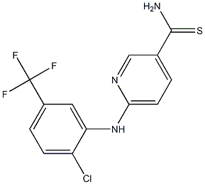6-{[2-chloro-5-(trifluoromethyl)phenyl]amino}pyridine-3-carbothioamide Structure