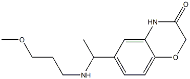 6-{1-[(3-methoxypropyl)amino]ethyl}-3,4-dihydro-2H-1,4-benzoxazin-3-one,,结构式