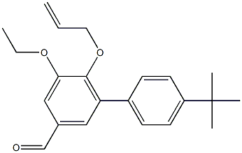 6-Allyloxy-4'-tert-butyl-5-ethoxy-biphenyl-3-carbaldehyde 化学構造式