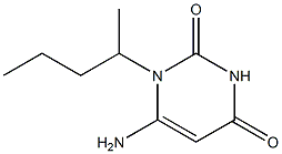 6-amino-1-(pentan-2-yl)-1,2,3,4-tetrahydropyrimidine-2,4-dione,,结构式