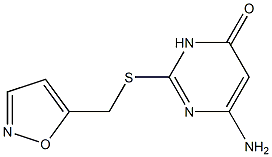 6-amino-2-[(1,2-oxazol-5-ylmethyl)sulfanyl]-3,4-dihydropyrimidin-4-one,,结构式