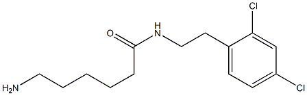 6-amino-N-[2-(2,4-dichlorophenyl)ethyl]hexanamide 结构式