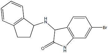 6-bromo-3-(2,3-dihydro-1H-inden-1-ylamino)-2,3-dihydro-1H-indol-2-one Struktur