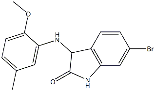 6-bromo-3-[(2-methoxy-5-methylphenyl)amino]-2,3-dihydro-1H-indol-2-one|