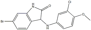 6-bromo-3-[(3-chloro-4-methoxyphenyl)amino]-2,3-dihydro-1H-indol-2-one