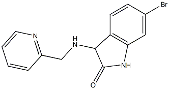 6-bromo-3-[(pyridin-2-ylmethyl)amino]-2,3-dihydro-1H-indol-2-one 结构式