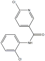 6-chloro-N-(2-chlorophenyl)pyridine-3-carboxamide,,结构式