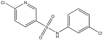 6-chloro-N-(3-chlorophenyl)pyridine-3-sulfonamide Structure