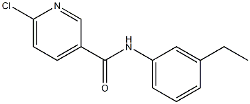 6-chloro-N-(3-ethylphenyl)pyridine-3-carboxamide Structure