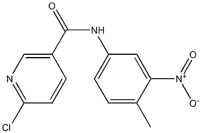 6-chloro-N-(4-methyl-3-nitrophenyl)nicotinamide,,结构式