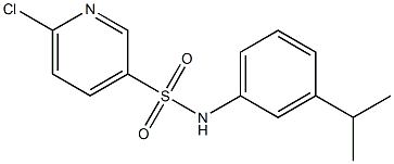 6-chloro-N-[3-(propan-2-yl)phenyl]pyridine-3-sulfonamide Struktur