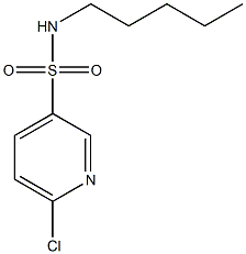 6-chloro-N-pentylpyridine-3-sulfonamide 结构式
