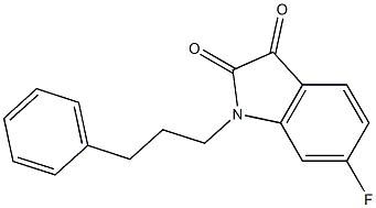 6-fluoro-1-(3-phenylpropyl)-2,3-dihydro-1H-indole-2,3-dione Struktur