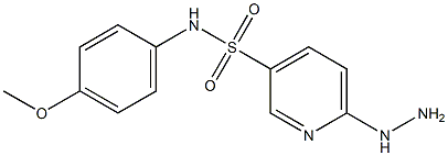 6-hydrazinyl-N-(4-methoxyphenyl)pyridine-3-sulfonamide Struktur