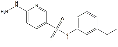 6-hydrazinyl-N-[3-(propan-2-yl)phenyl]pyridine-3-sulfonamide,,结构式