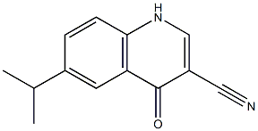 6-isopropyl-4-oxo-1,4-dihydroquinoline-3-carbonitrile 化学構造式