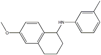 6-methoxy-N-(3-methylphenyl)-1,2,3,4-tetrahydronaphthalen-1-amine 化学構造式