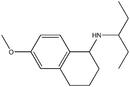 6-methoxy-N-(pentan-3-yl)-1,2,3,4-tetrahydronaphthalen-1-amine Struktur