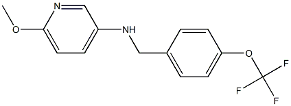 6-methoxy-N-{[4-(trifluoromethoxy)phenyl]methyl}pyridin-3-amine Struktur