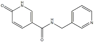 6-oxo-N-(pyridin-3-ylmethyl)-1,6-dihydropyridine-3-carboxamide,,结构式