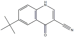 6-tert-butyl-4-oxo-1,4-dihydroquinoline-3-carbonitrile 化学構造式