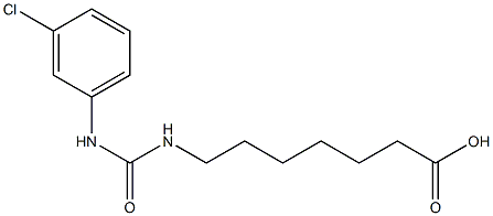 7-({[(3-chlorophenyl)amino]carbonyl}amino)heptanoic acid Structure