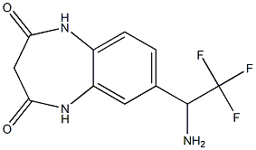 7-(1-amino-2,2,2-trifluoroethyl)-2,3,4,5-tetrahydro-1H-1,5-benzodiazepine-2,4-dione,,结构式