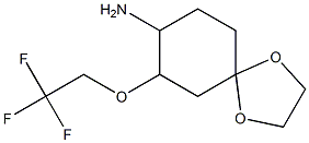 7-(2,2,2-trifluoroethoxy)-1,4-dioxaspiro[4.5]dec-8-ylamine,,结构式