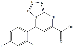 7-(2,4-difluorophenyl)-4,7-dihydrotetrazolo[1,5-a]pyrimidine-5-carboxylic acid,,结构式