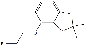 7-(2-bromoethoxy)-2,2-dimethyl-2,3-dihydro-1-benzofuran,,结构式