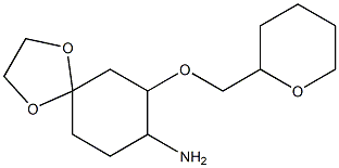 7-(oxan-2-ylmethoxy)-1,4-dioxaspiro[4.5]decan-8-amine Struktur