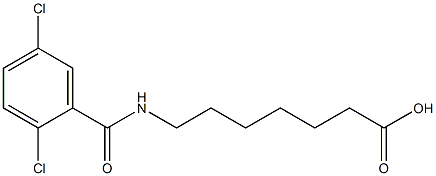 7-[(2,5-dichlorophenyl)formamido]heptanoic acid Struktur