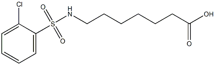 7-[(2-chlorobenzene)sulfonamido]heptanoic acid Struktur