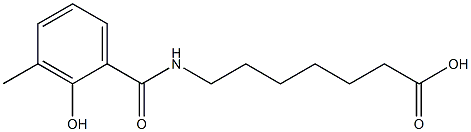 7-[(2-hydroxy-3-methylbenzoyl)amino]heptanoic acid Structure