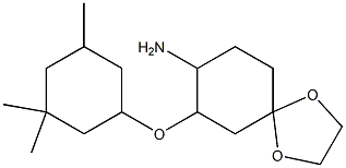 7-[(3,3,5-trimethylcyclohexyl)oxy]-1,4-dioxaspiro[4.5]decan-8-amine Structure