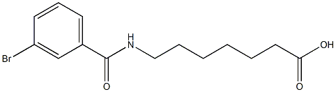 7-[(3-bromobenzoyl)amino]heptanoic acid 化学構造式