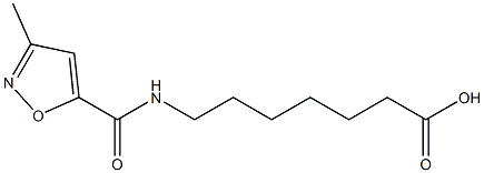 7-[(3-methyl-1,2-oxazol-5-yl)formamido]heptanoic acid Struktur