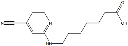 7-[(4-cyanopyridin-2-yl)amino]heptanoic acid Struktur