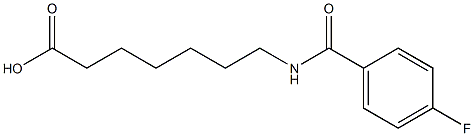 7-[(4-fluorobenzoyl)amino]heptanoic acid 结构式