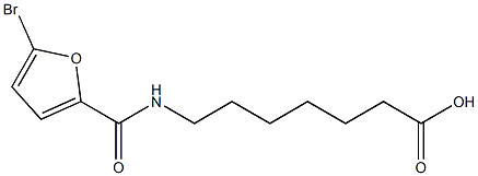 7-[(5-bromo-2-furoyl)amino]heptanoic acid Struktur