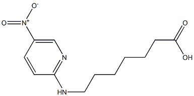 7-[(5-nitropyridin-2-yl)amino]heptanoic acid 化学構造式