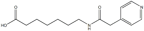 7-[(pyridin-4-ylacetyl)amino]heptanoic acid Struktur