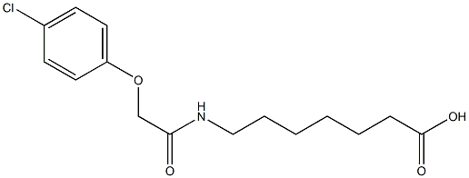 7-[2-(4-chlorophenoxy)acetamido]heptanoic acid 结构式