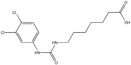 7-{[(3,4-dichlorophenyl)carbamoyl]amino}heptanoic acid Struktur
